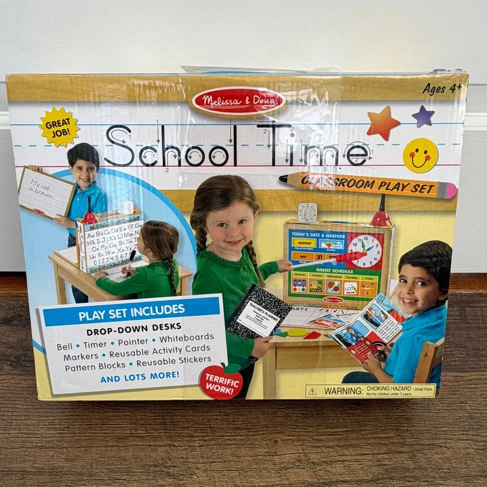 New Melissa & Doug School‎ Time Classroom Play Set 8514 Kids Educational Toy New